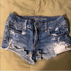 Low rise jean shorts